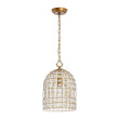 Load image into Gallery viewer, Farmhouze Light - French Country Vintage Crystal Lantern Pendant Light - Chandelier - Brass - 
