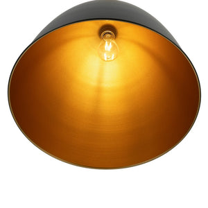 Farmhouze Light - French Farmhouse 1 - Light Large Metal Dome Pendant Light - Pendant - Black - 