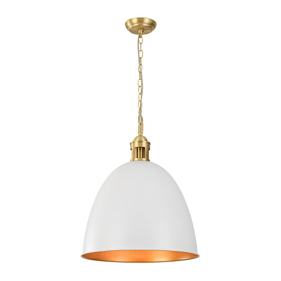 Farmhouze Light - French Farmhouse 1 - Light Large Metal Dome Pendant Light - Pendant - Black - 