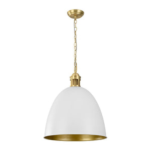 Farmhouze Light - French Farmhouse 1 - Light Large Metal Dome Pendant Light - Pendant - Black - 