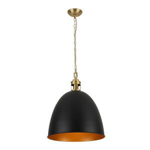 Farmhouze Light - French Farmhouse 1 - Light Large Metal Dome Pendant Light - Pendant - Black - 
