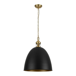 Farmhouze Light - French Farmhouse 1 - Light Large Metal Dome Pendant Light - Pendant - Black - 