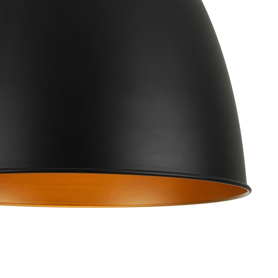Farmhouze Light - French Farmhouse 1 - Light Large Metal Dome Pendant Light - Pendant - Black - 