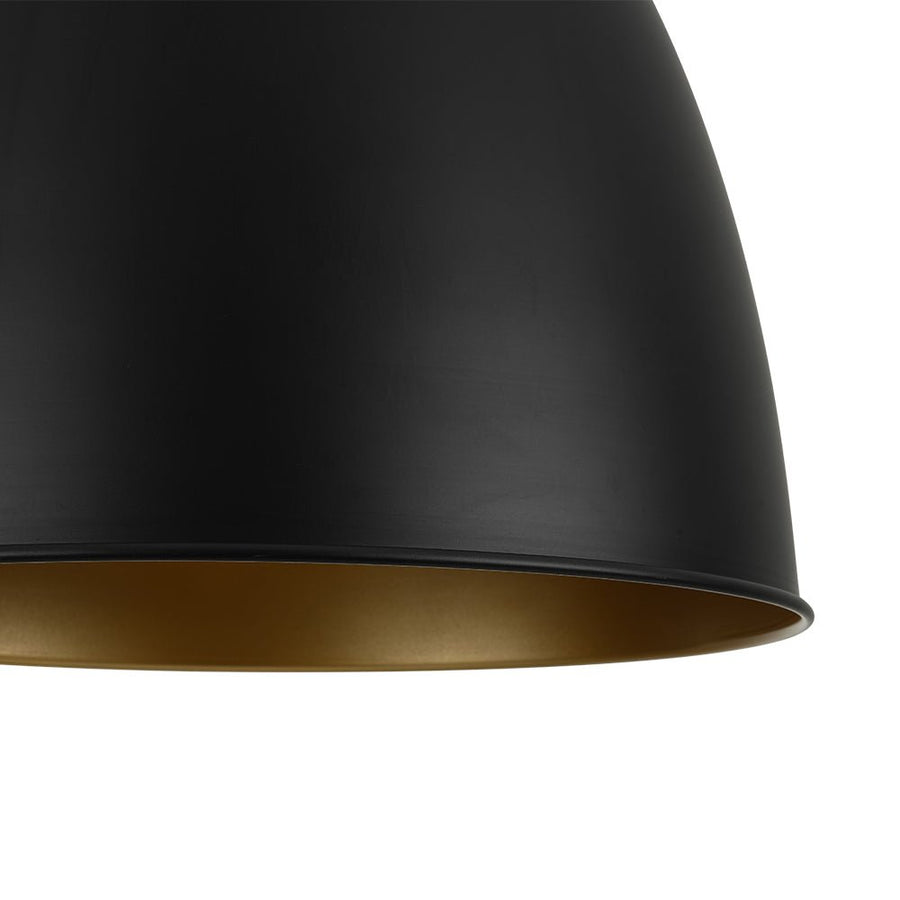 Farmhouze Light - French Farmhouse 1 - Light Large Metal Dome Pendant Light - Pendant - Black - 