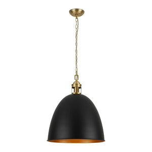 Farmhouze Light - French Farmhouse 1 - Light Large Metal Dome Pendant Light - Pendant - Black - 
