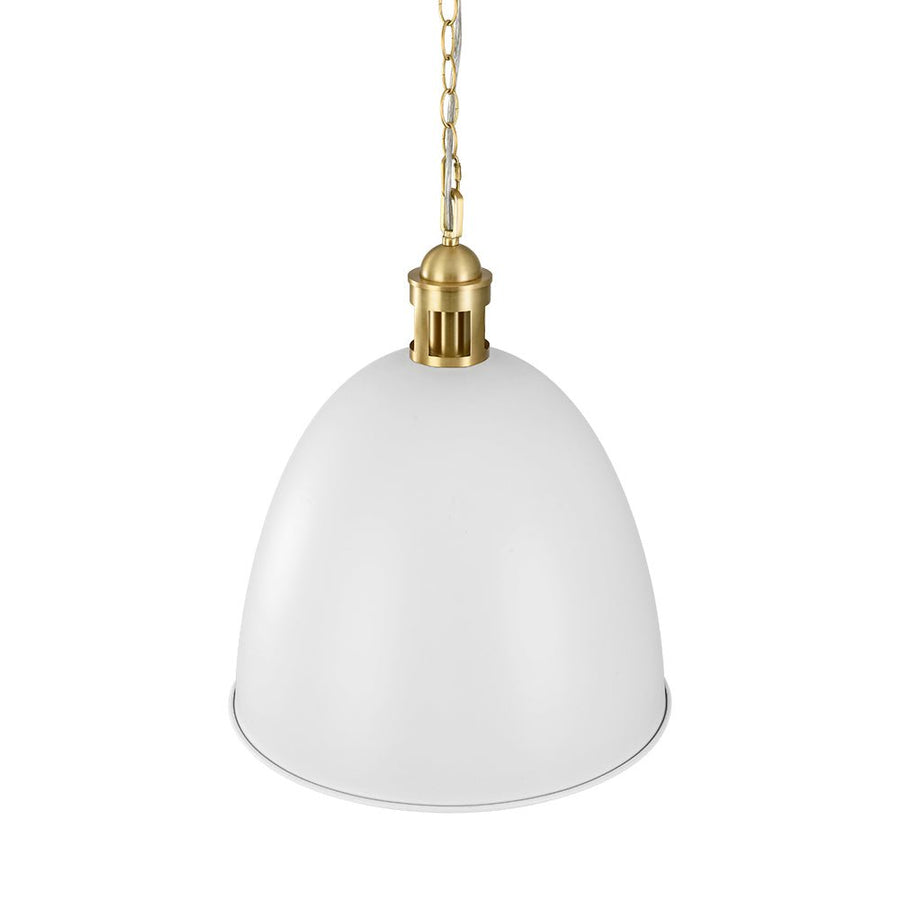 Farmhouze Light - French Farmhouse 1 - Light Large Metal Dome Pendant Light - Pendant - White - 