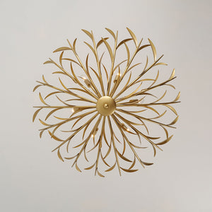 Farmhouze Light - French Farmhouse 6 - Light Brass Branching Round Basin Chandelier - Chandelier - Gold - 