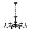 Load image into Gallery viewer, Farmhouze Light-French Farmhouse Aged Bronze Candle Style Dual Mount Chandelier-Chandelier-22.6 in-
