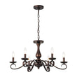 Load image into Gallery viewer, Farmhouze Light-French Farmhouse Aged Bronze Candle Style Dual Mount Chandelier-Chandelier-22.6 in-
