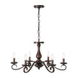 Load image into Gallery viewer, Farmhouze Light-French Farmhouse Aged Bronze Candle Style Dual Mount Chandelier-Chandelier-22.6 in-
