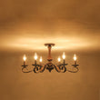 Load image into Gallery viewer, Farmhouze Light-French Farmhouse Aged Bronze Candle Style Dual Mount Chandelier-Chandelier-22.6 in-
