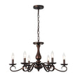 Load image into Gallery viewer, Farmhouze Light-French Farmhouse Aged Bronze Candle Style Dual Mount Chandelier-Chandelier-22.6 in-
