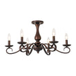 Load image into Gallery viewer, Farmhouze Light-French Farmhouse Aged Bronze Candle Style Dual Mount Chandelier-Chandelier-22.6 in-
