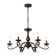 Load image into Gallery viewer, Farmhouze Light-French Farmhouse Aged Bronze Candle Style Dual Mount Chandelier-Chandelier-22.6 in-
