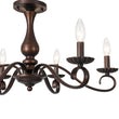 Load image into Gallery viewer, Farmhouze Light-French Farmhouse Aged Bronze Candle Style Dual Mount Chandelier-Chandelier-22.6 in-
