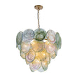 Load image into Gallery viewer, Farmhouze Light - French Luxury Green Swirl Glass Round Tiered Chandelier - Chandelier - 23 in - 
