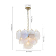 Load image into Gallery viewer, Farmhouze Light - French Luxury Opal Swirl Glass Round Tiered Chandelier - Chandelier - 20 in - 
