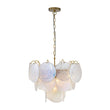 Load image into Gallery viewer, Farmhouze Light - French Luxury Opal Swirl Glass Round Tiered Chandelier - Chandelier - 20 in - 
