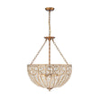 Load image into Gallery viewer, Farmhouze Light - French Vintage Bronze Crystal Large Bowl Cage Chandelier - Ceiling Light - 23.6 in - 
