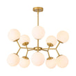 Load image into Gallery viewer, Farmhouze Light - Frosted Glass Bubble Branching Round Sputnik Chandelier - Chandelier - Brass - 
