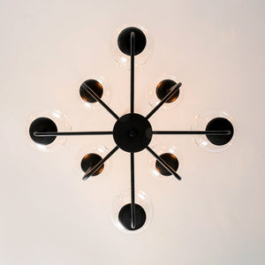 Farmhouze Light - Funky Clear Seeded Glass Globe Tired Bubble Chandelier - Chandelier - Black - 