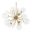Load image into Gallery viewer, Farmhouze Light - Glam 12 - Light LED Glass Bubble Dimmable Round Sputnik Chandelier - Chandelier - Brass - 
