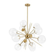 Load image into Gallery viewer, Farmhouze Light - Glam 12 - Light LED Glass Bubble Dimmable Round Sputnik Chandelier - Chandelier - Brass - 
