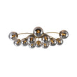 Load image into Gallery viewer, Farmhouze Light - Glam 12 - Light Round Sputnik Glass Globe Bubble Semi Flush - Chandelier - Amber Glass - 
