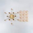 Load image into Gallery viewer, Farmhouze Light - Glam 12 - Light Round Sputnik Glass Globe Bubble Semi Flush - Chandelier - Amber Glass - 
