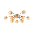 Load image into Gallery viewer, Farmhouze Light - Glam 12 - Light Round Sputnik Glass Globe Bubble Semi Flush - Chandelier - Amber Glass - 
