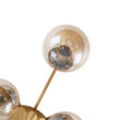 Load image into Gallery viewer, Farmhouze Light - Glam 12 - Light Round Sputnik Glass Globe Bubble Semi Flush - Chandelier - Amber Glass - 
