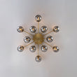 Load image into Gallery viewer, Farmhouze Light - Glam 12 - Light Round Sputnik Glass Globe Bubble Semi Flush - Chandelier - Amber Glass - 
