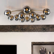 Load image into Gallery viewer, Farmhouze Light - Glam 12 - Light Round Sputnik Glass Globe Bubble Semi Flush - Chandelier - Smoked Glass - 
