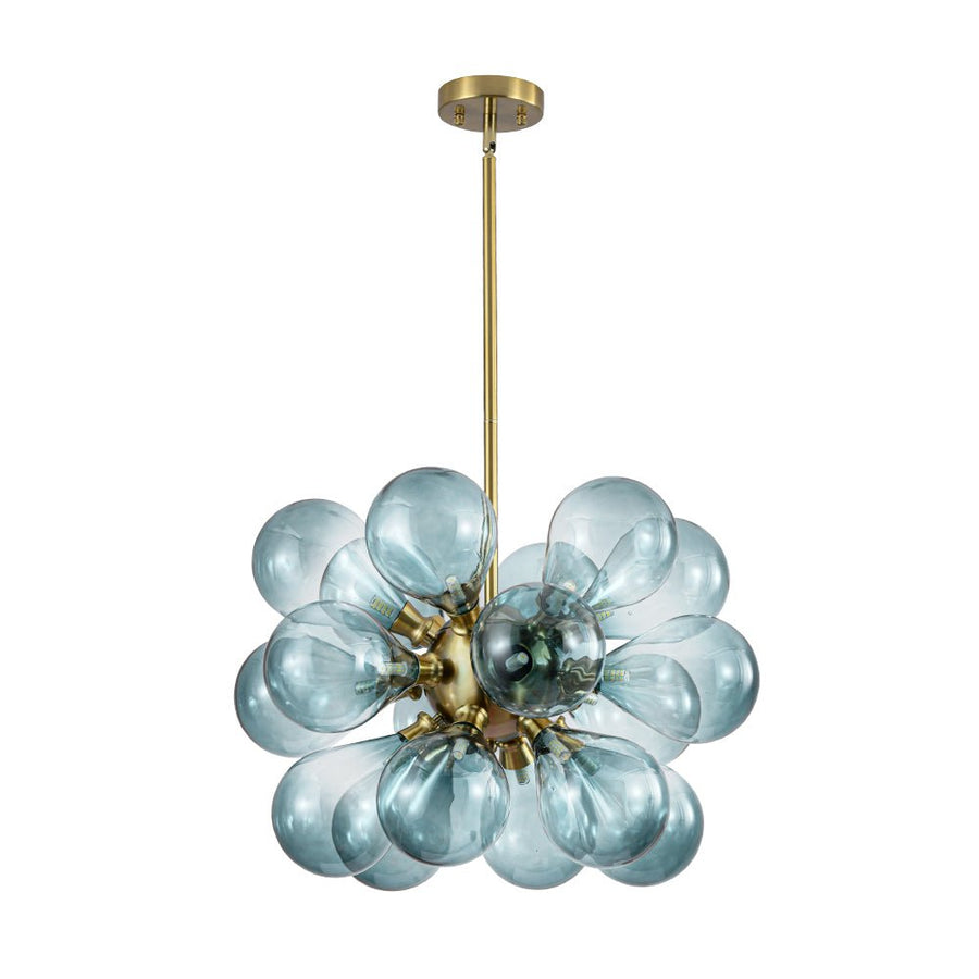 Farmhouze Light - Glam 18 - Light Balloon Cluster Blue Glass Globe Chandelier - Chandelier - Gradual Blue - 