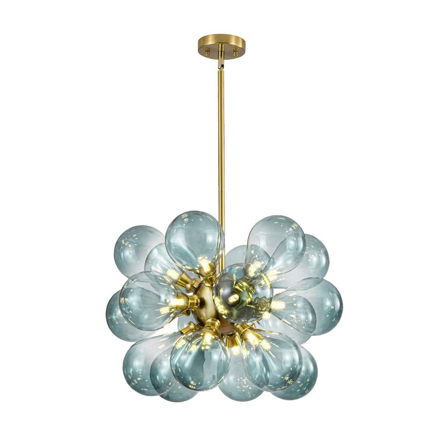 Farmhouze Light - Glam 18 - Light Balloon Cluster Blue Glass Globe Chandelier - Chandelier - Gradual Blue - 