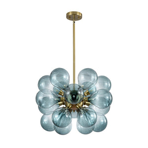 Farmhouze Light - Glam 18 - Light Balloon Cluster Blue Glass Globe Chandelier - Chandelier - Gradual Blue - 