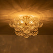 Load image into Gallery viewer, Farmhouze Light - Glam 3 - Light Water Glass Globe Bubble Flush Mount Chandelier - Chandelier - Brass - 
