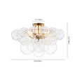 Load image into Gallery viewer, Farmhouze Light - Glam 3 - Light Water Glass Globe Bubble Flush Mount Chandelier - Chandelier - Brass - 
