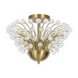 Load image into Gallery viewer, Farmhouze Light-Glam 4-Light Brass Faceted Crystal Sunburst Flush Mount-Chandelier-Brass-
