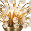 Load image into Gallery viewer, Farmhouze Light-Glam 4-Light Brass Faceted Crystal Sunburst Flush Mount-Chandelier-Brass-
