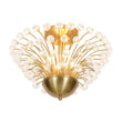 Load image into Gallery viewer, Farmhouze Light-Glam 4-Light Brass Faceted Crystal Sunburst Flush Mount-Chandelier-Brass-

