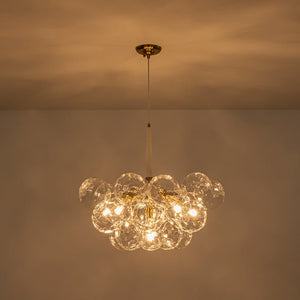 Farmhouze Light - Glam Cluster Geometric Faceted Glass Globe Chandelier - Chandelier - White - 