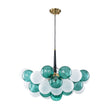 Load image into Gallery viewer, Farmhouze Light - Glam Dimmable Cluster Green White Glass Globe Bubble Chandelier - Chandelier - 5 Bulbs - 
