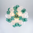 Load image into Gallery viewer, Farmhouze Light - Glam Dimmable Cluster Green White Glass Globe Bubble Chandelier - Chandelier - 5 Bulbs - 
