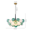 Load image into Gallery viewer, Farmhouze Light - Glam Dimmable Cluster Green White Glass Globe Bubble Chandelier - Chandelier - 5 Bulbs - 
