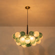 Load image into Gallery viewer, Farmhouze Light - Glam Dimmable Cluster Green White Glass Globe Bubble Chandelier - Chandelier - 5 Bulbs - 

