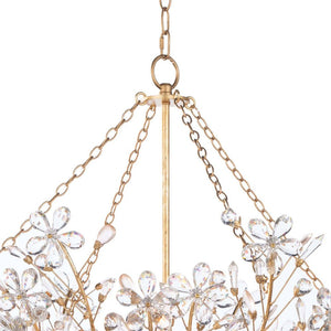 Farmhouze Light - Glam Farmhouse Crystal Flower Brass Basin Chandelier - Chandelier - 6 - Light - 