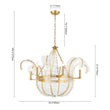 Load image into Gallery viewer, Farmhouze Light - Glam French Crystal Gold Leaf Flower Crystal Chandelier - Chandelier - 4 Bulbs - 
