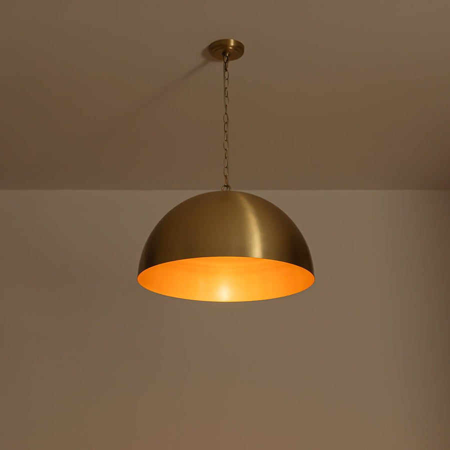 Farmhouze Light - Glam Luxury Gold Oversized Metal Dome Pendant Light - Pendant - 15 in - 