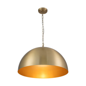 Farmhouze Light - Glam Luxury Gold Oversized Metal Dome Pendant Light - Pendant - 15 in - 